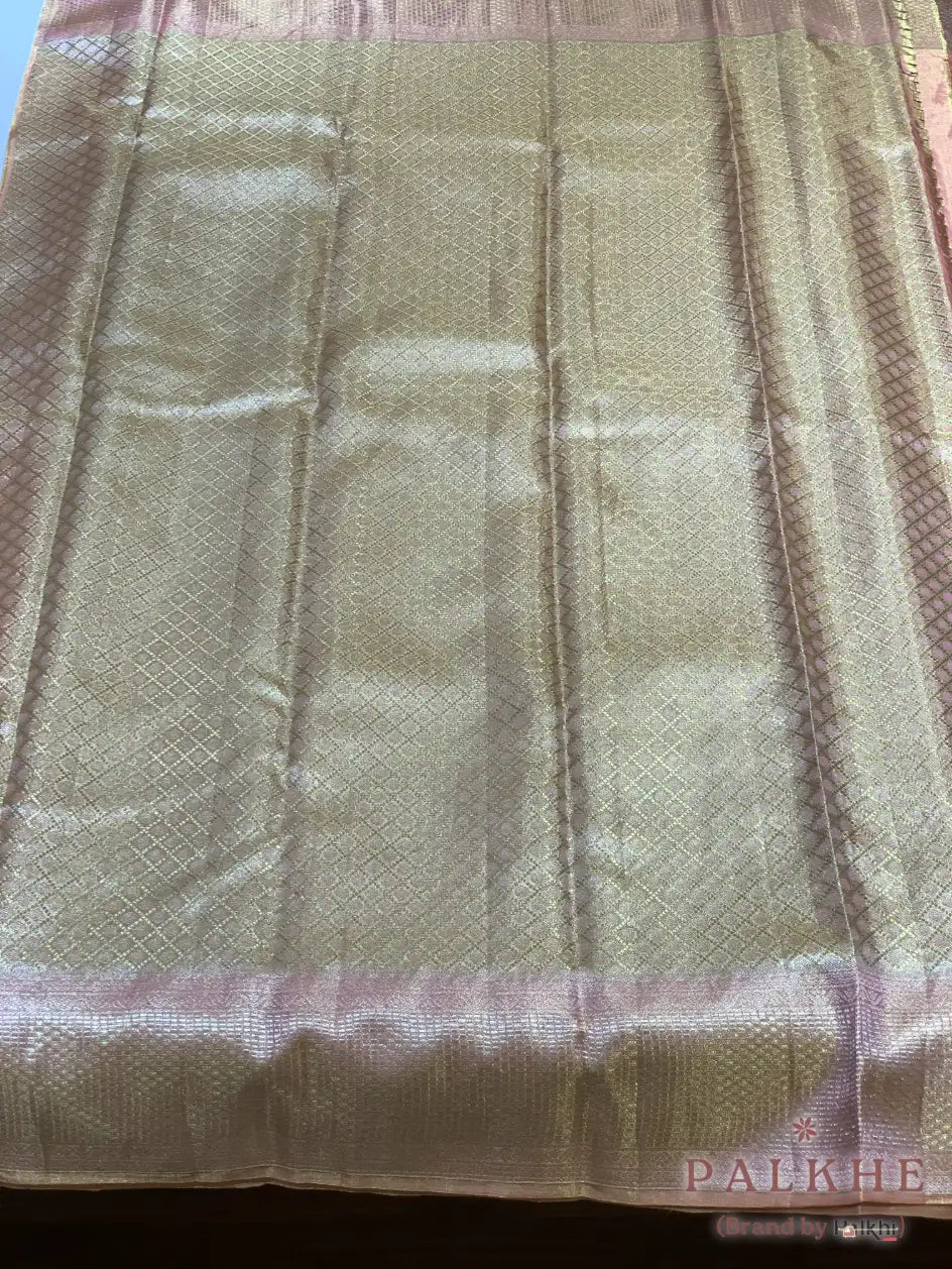 Pista Toned Kanjivaram Floral Buttas in Pure Kanjivaram Silk (CN99)