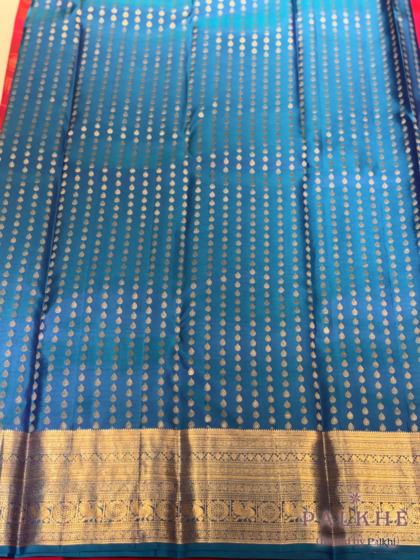 Pink Kanjivaram Geometric Motifs in Pure Silk