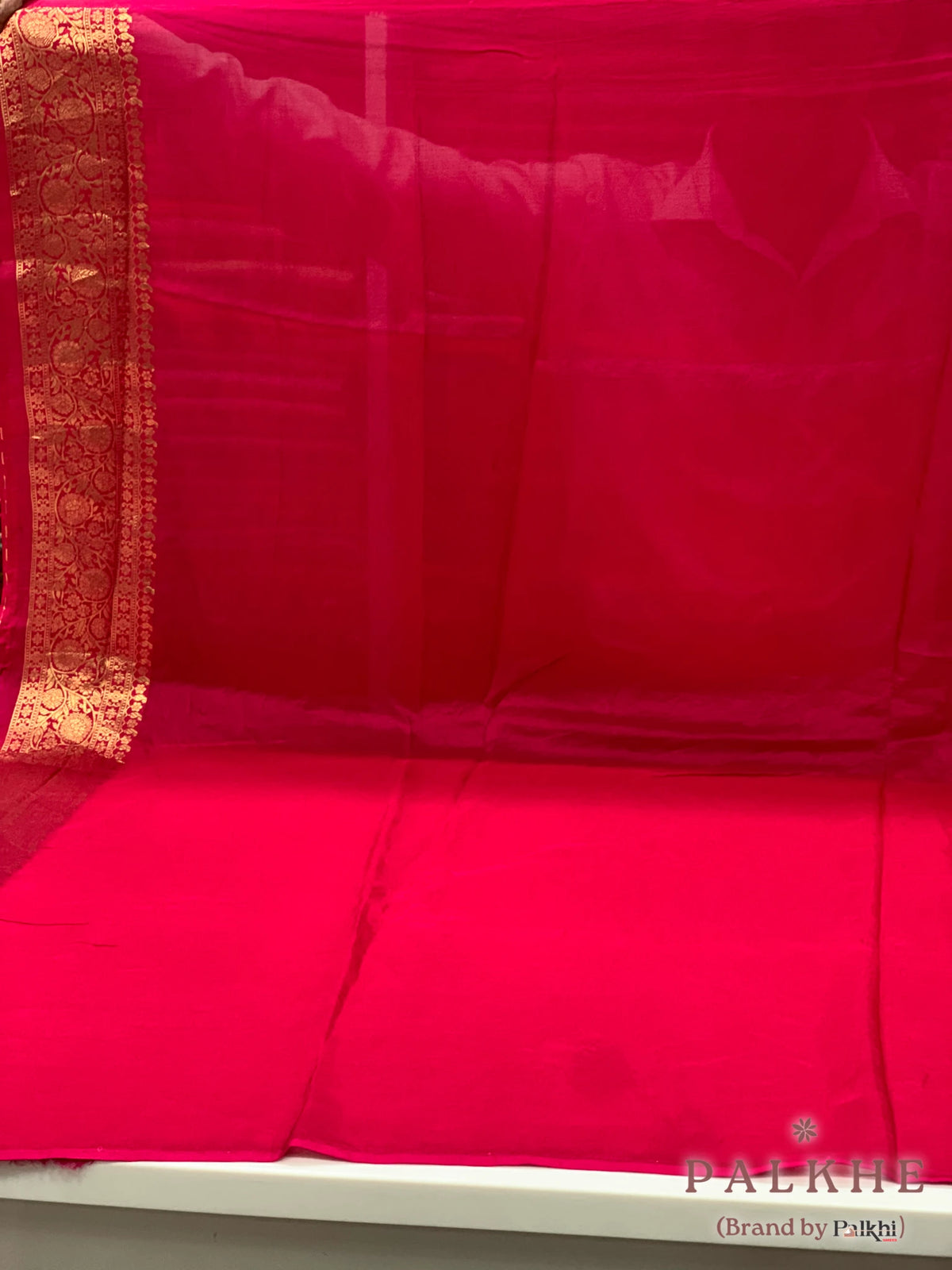 Rani Pink Traditional Motifs Fancy x Hand Embroidery (CR89)