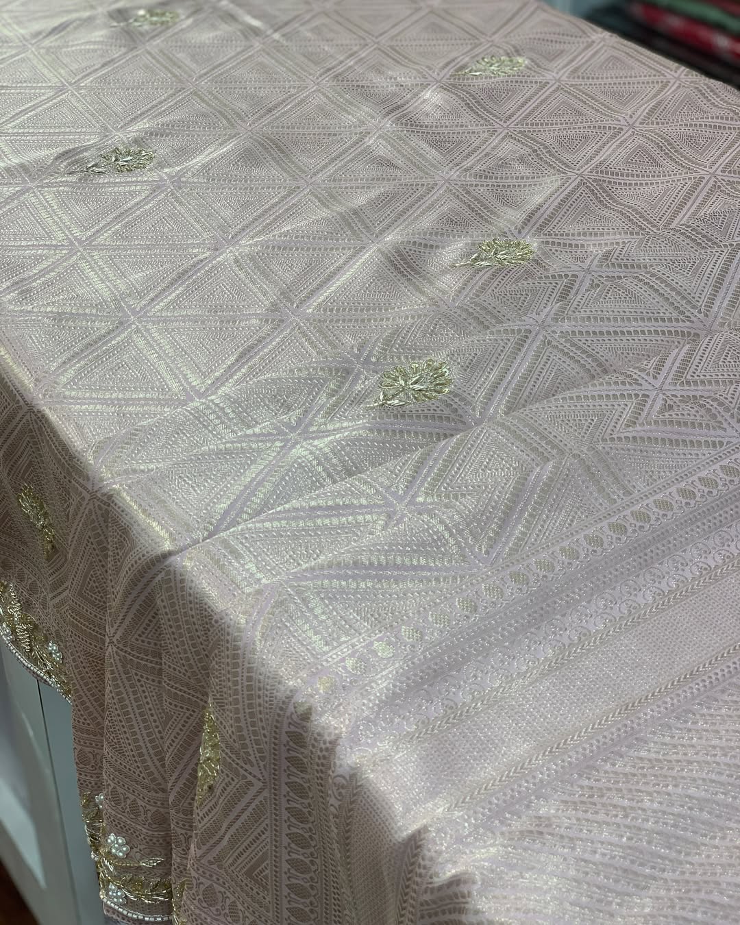 LILAC BORDER WORK KANJIVARAM