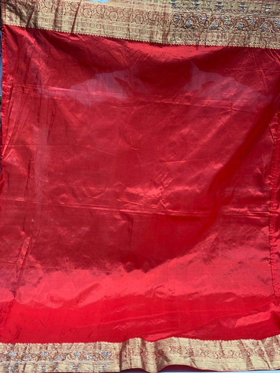 Red Bird Motif Pure Kanjivaram Silk x Hand Embroidery