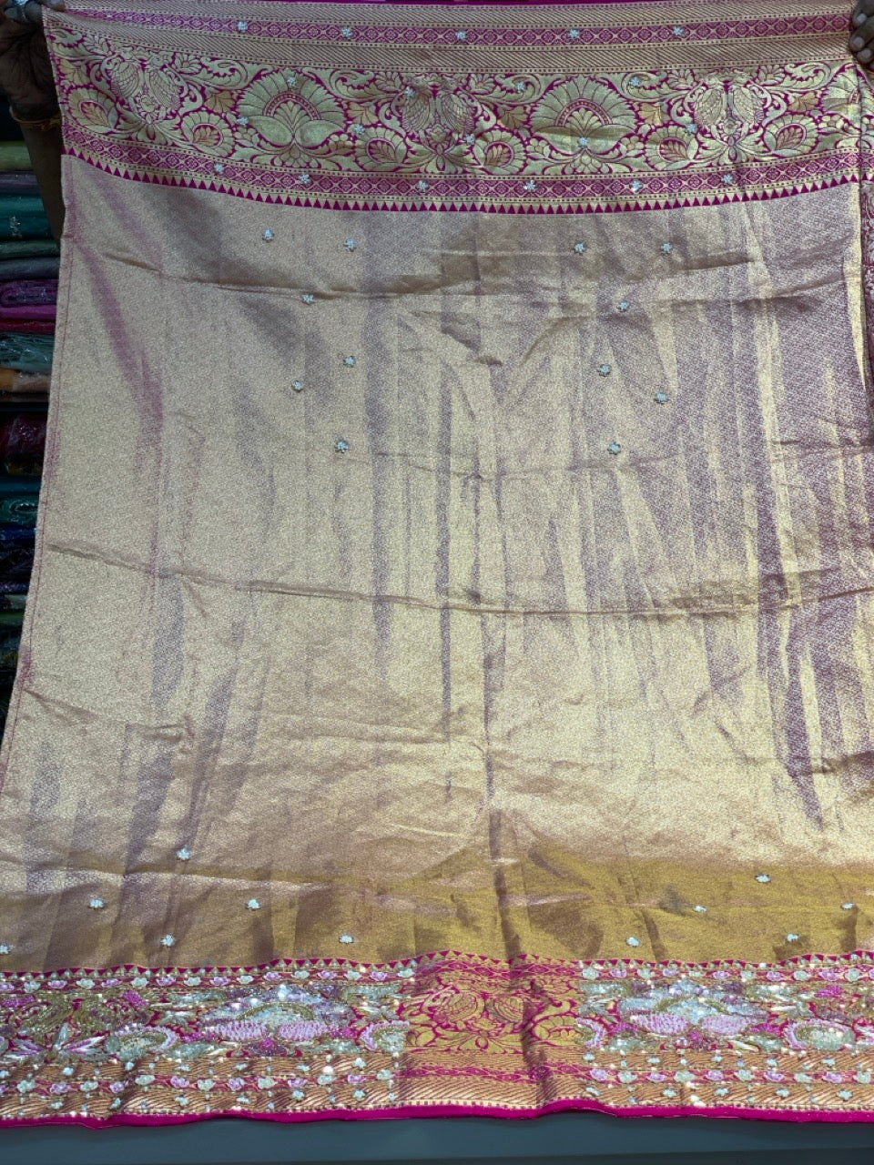 Pastel Pink Kanjivaram x Hand Embroidery