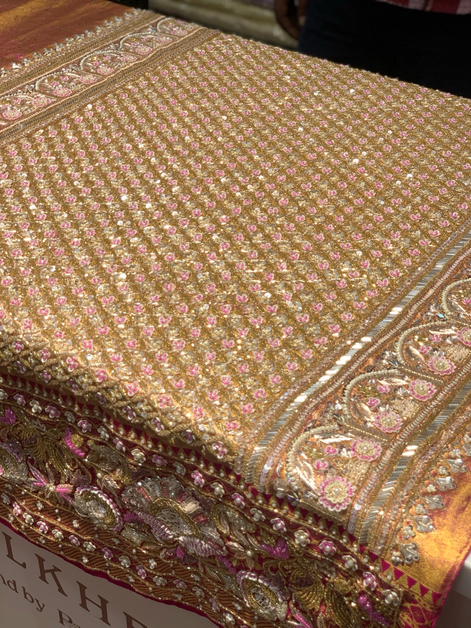 Pastel Pink Kanjivaram x Hand Embroidery