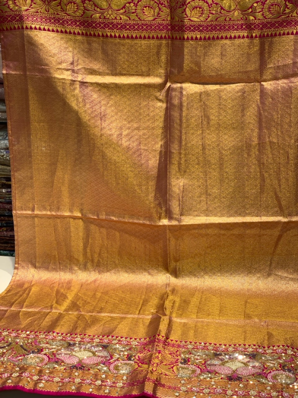 Pink Pure Kanjivaram x Hand Embroidery