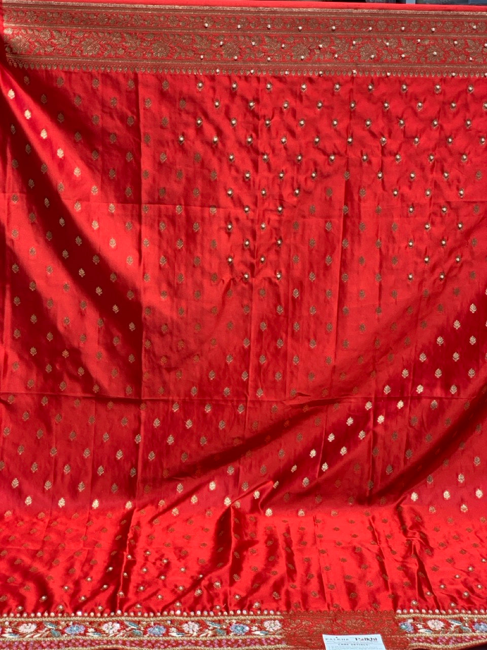 Red Banarasi Jaal x Hand Embroidery