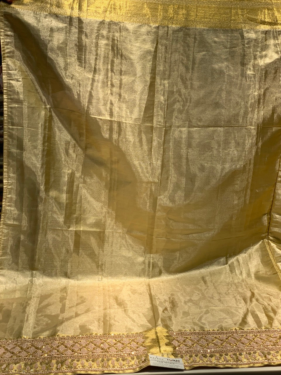Gold Pure Kanjivaram x Hand Embroidery