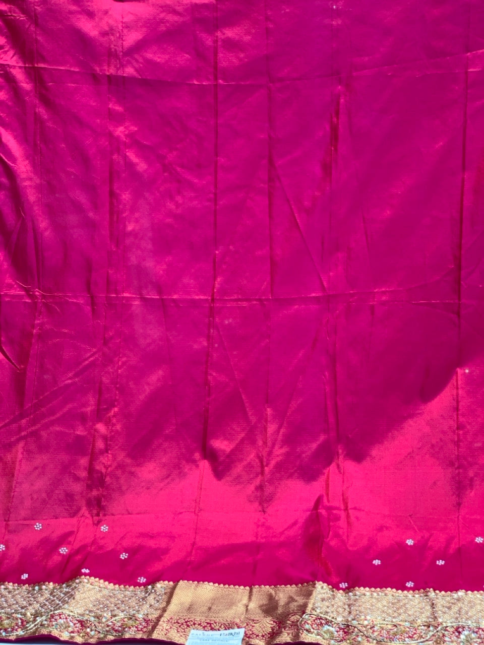 Rani Pink Kanjivaram x Hand Embroidery