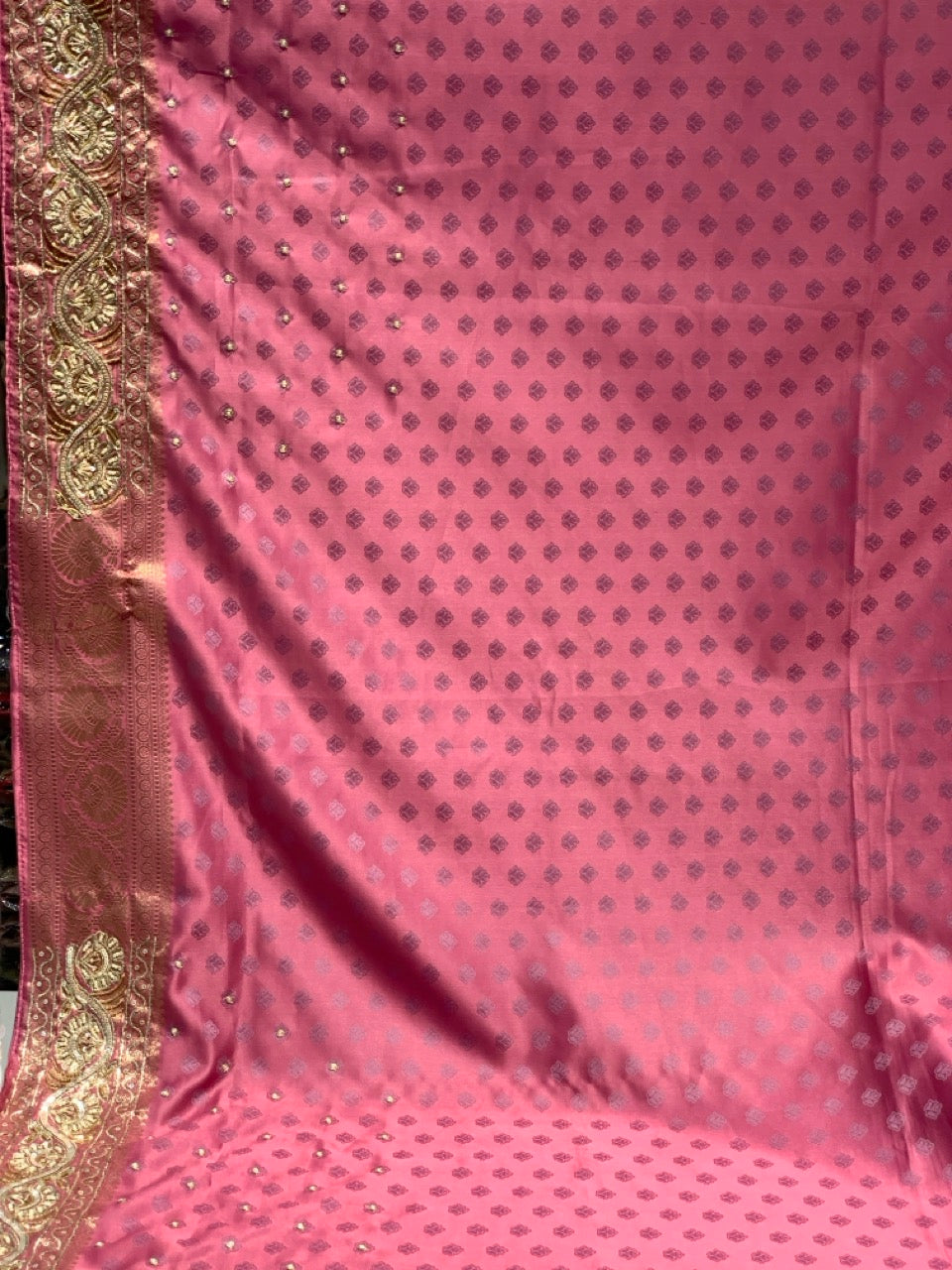 Rani Pink Banarasi X Hand Embroidery