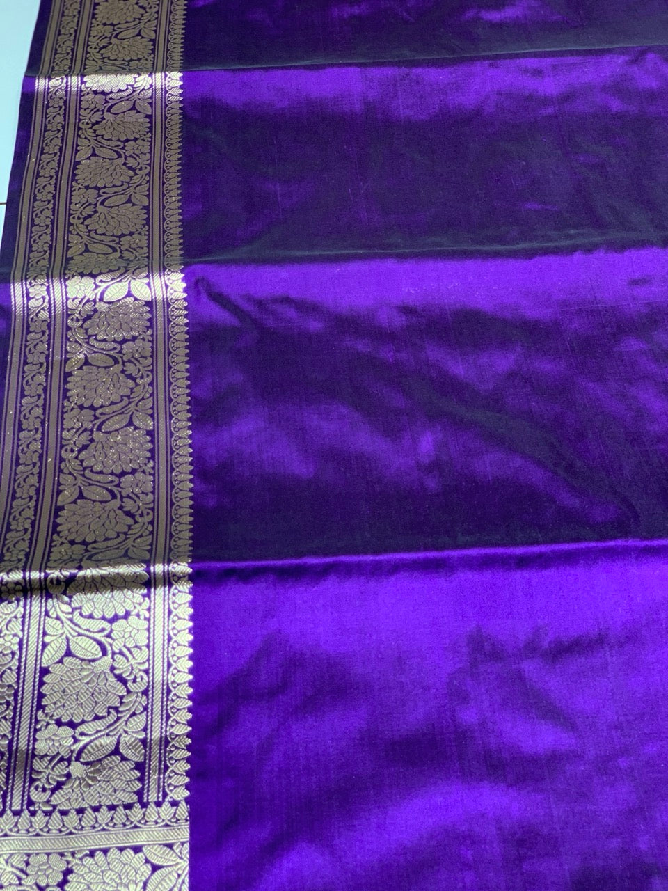 Purple Banarasi Butti in Katan Silk