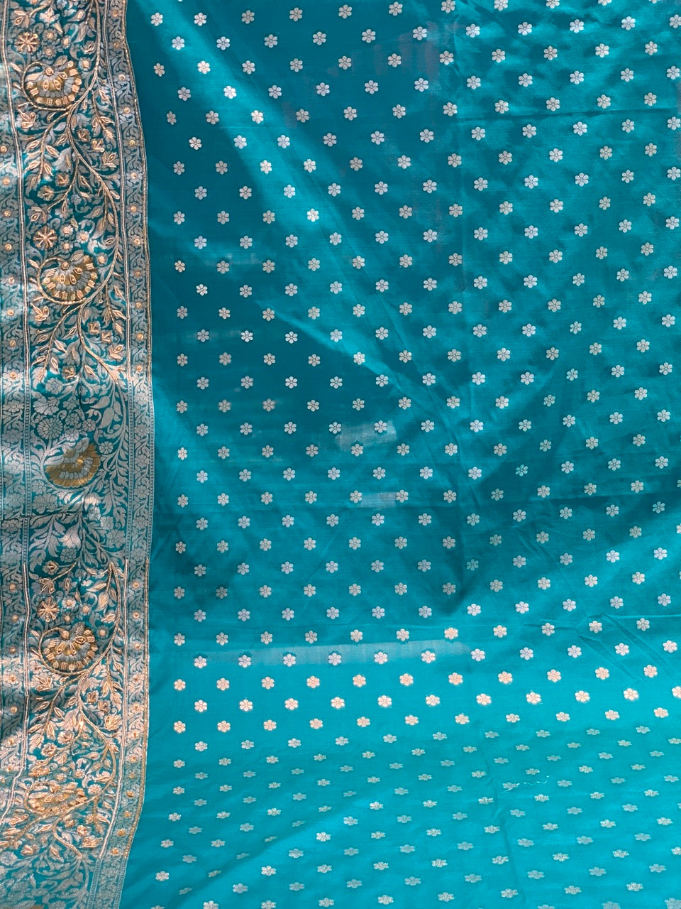 Banarasi Jaal in Soft Katan x Embroidery