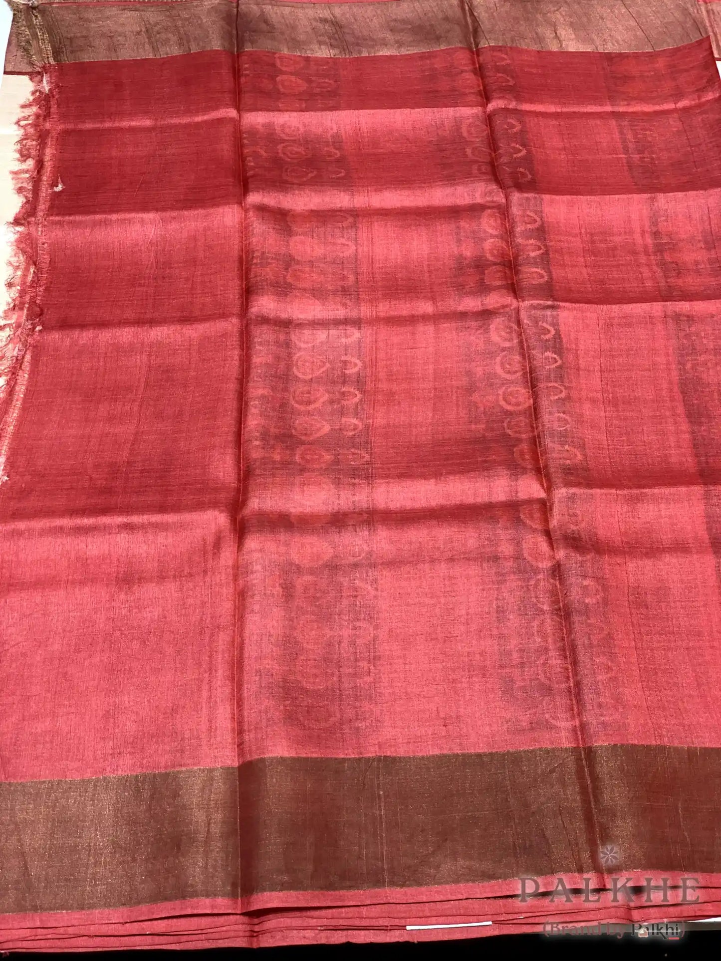 Beige Tussar Silk
