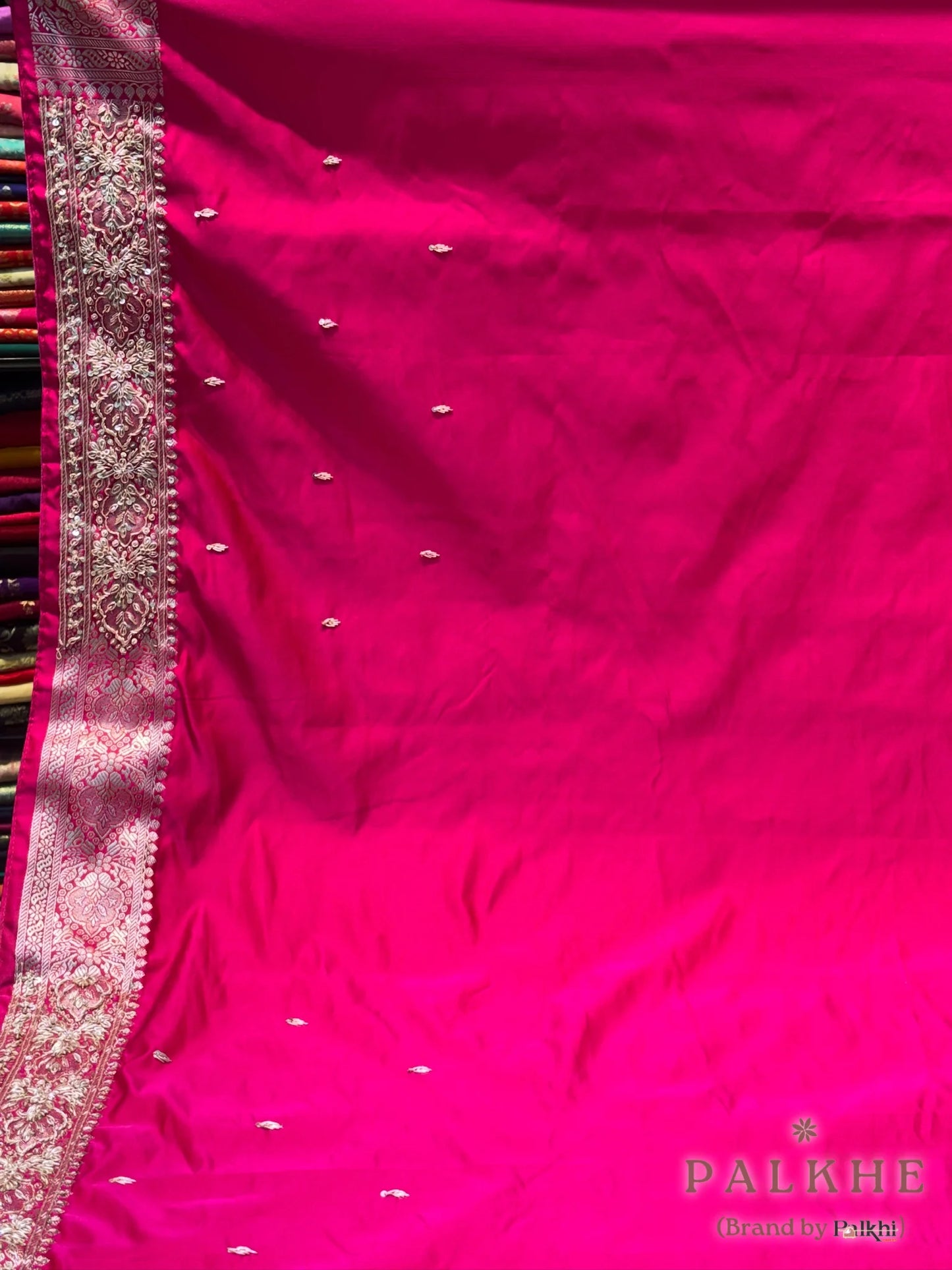 Pink Pure Silk Banarasi x Hand Embroidery