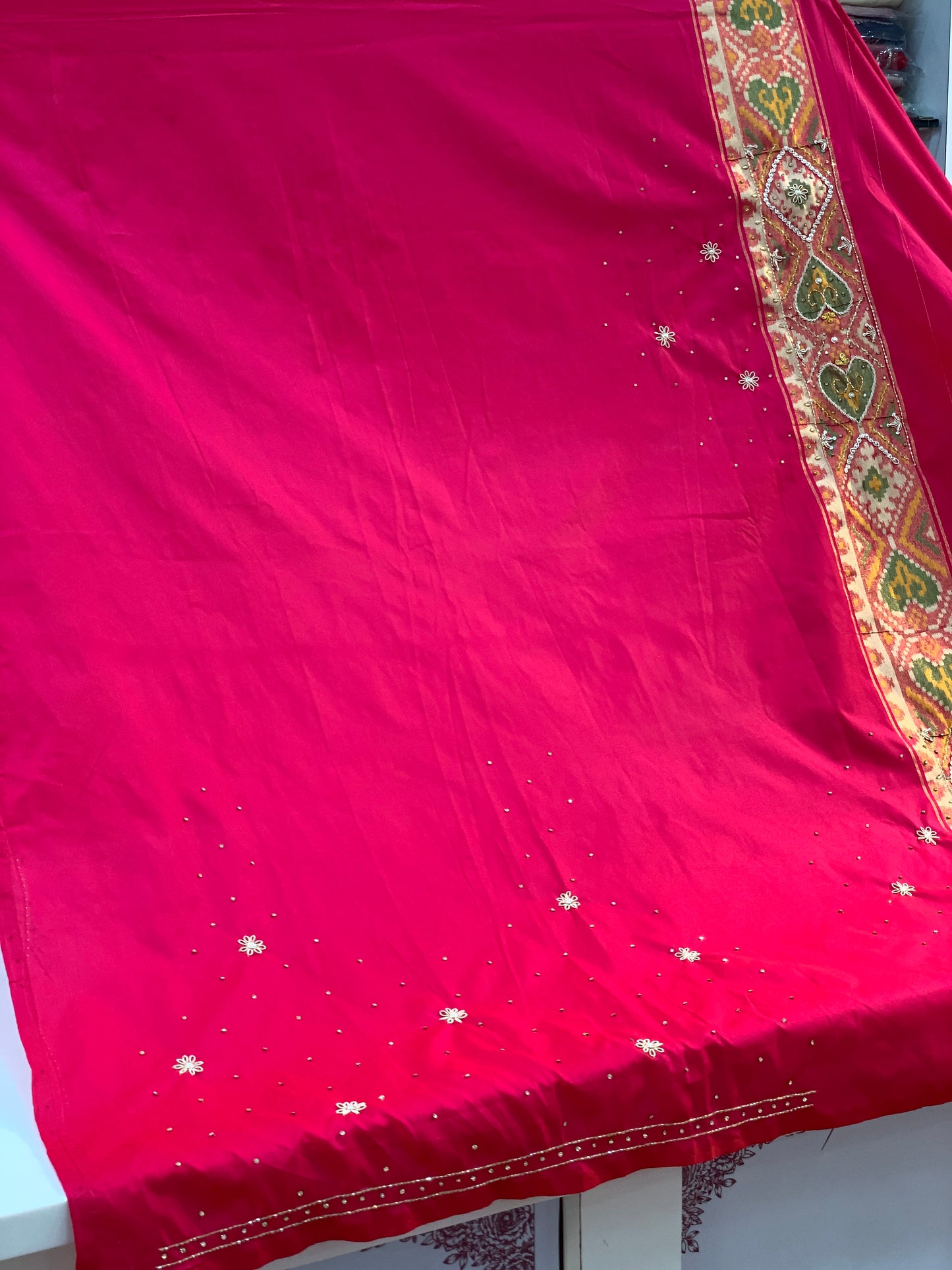 Pink Patola Embroidery (BG48)