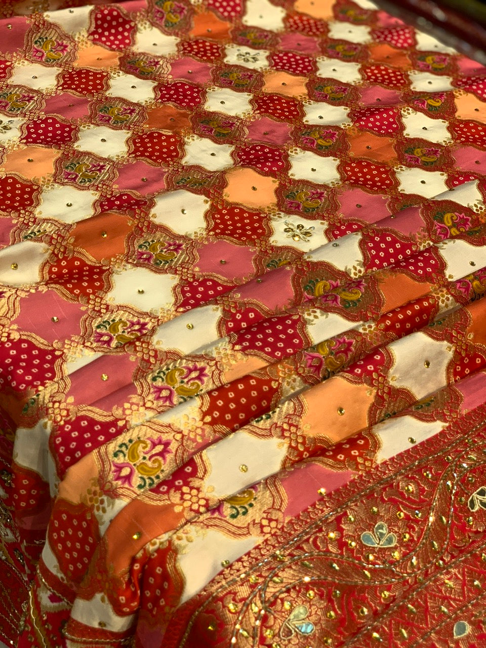 BANARASI RANGKAT PATOLA SKIRT DESIGN X ZARDOZI (RANI)