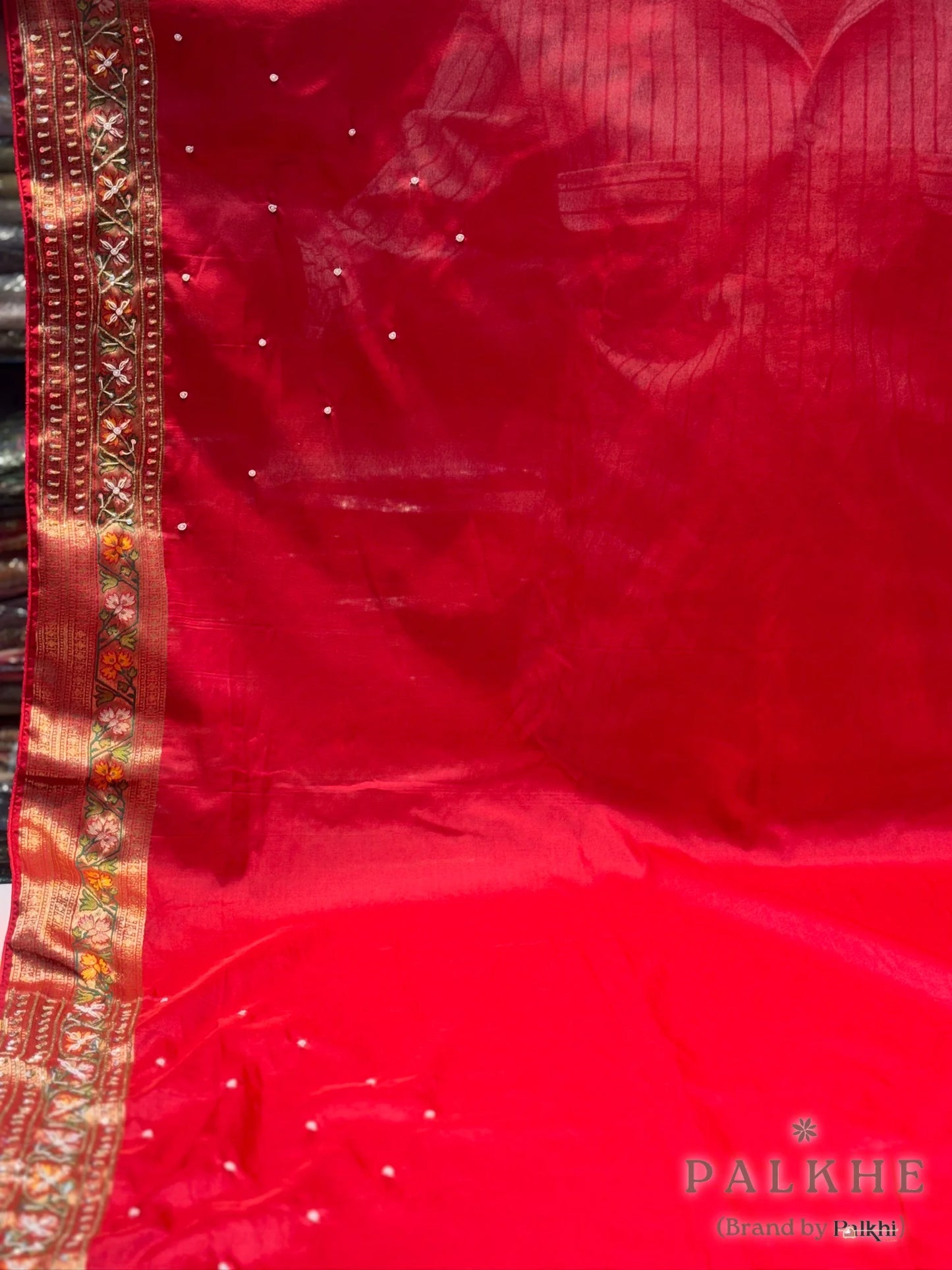Purple Semi Silk Patola x Hand Embroidery