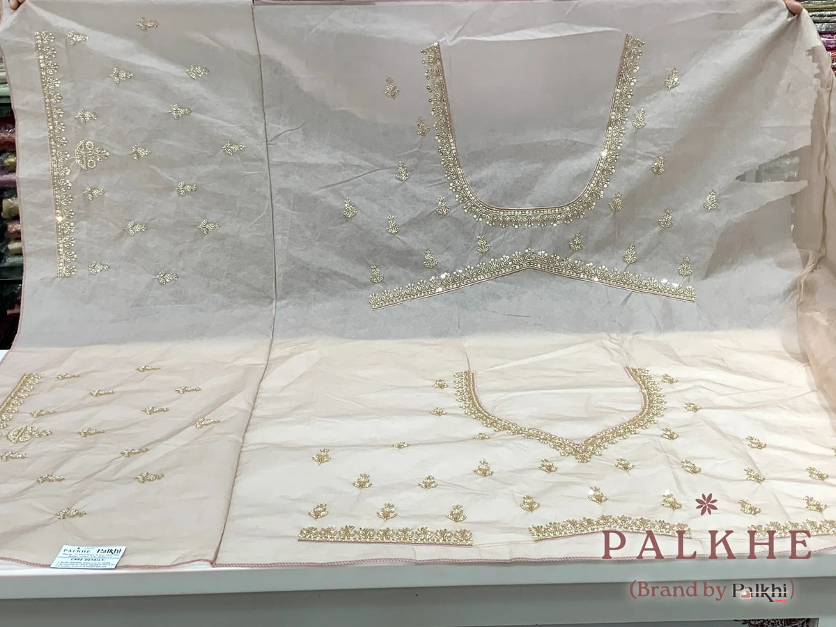 Beige Buttis Tissue x Hand Embroidery (CR94)