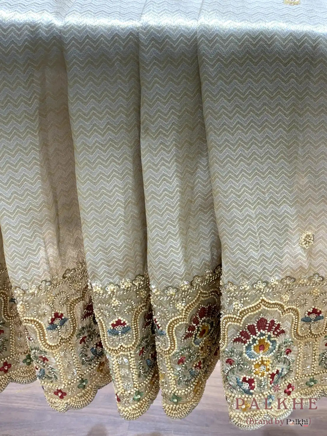Champagne Zigzag Fancy x Hand Embroidery (CU08)
