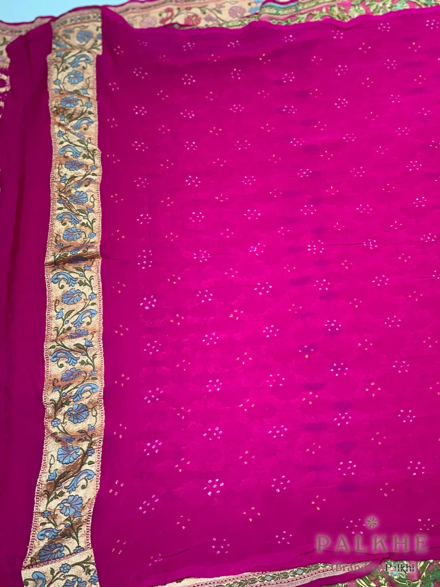 Rani Pink Bandhej in Pure Georgette
