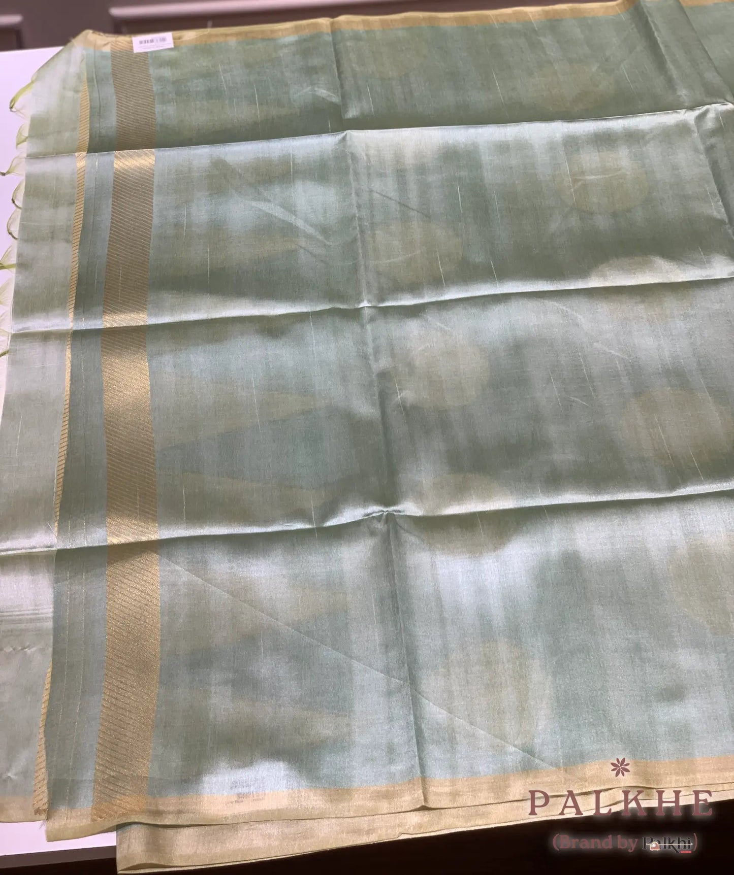 Pista Green Tussar Silk