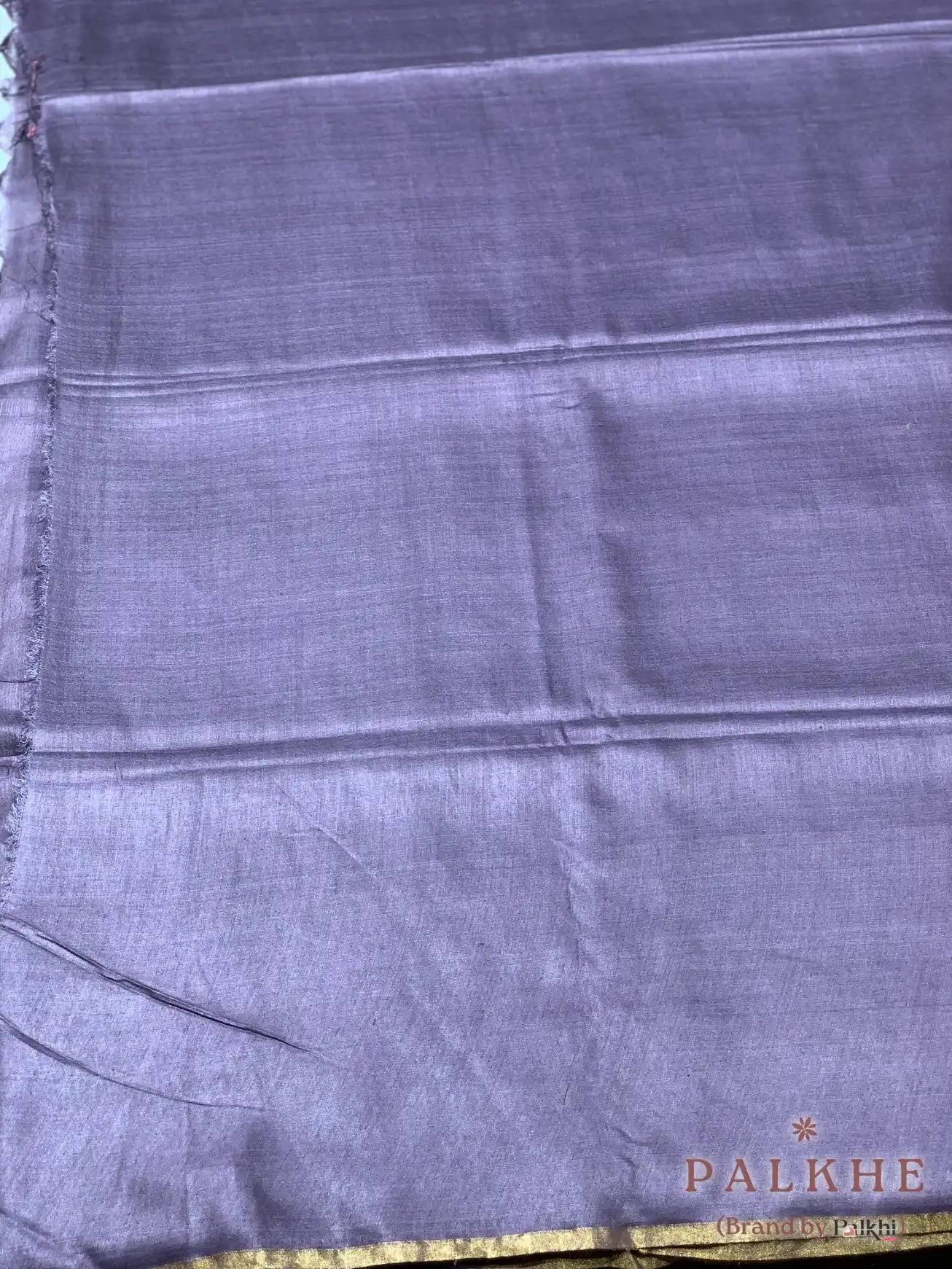 Lavender Triangle Design in Tussar Silk