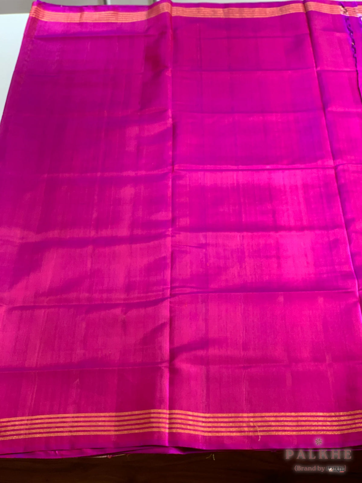 Purple and Pink Patola Traditional Motifs in Pure Mulberry Silk