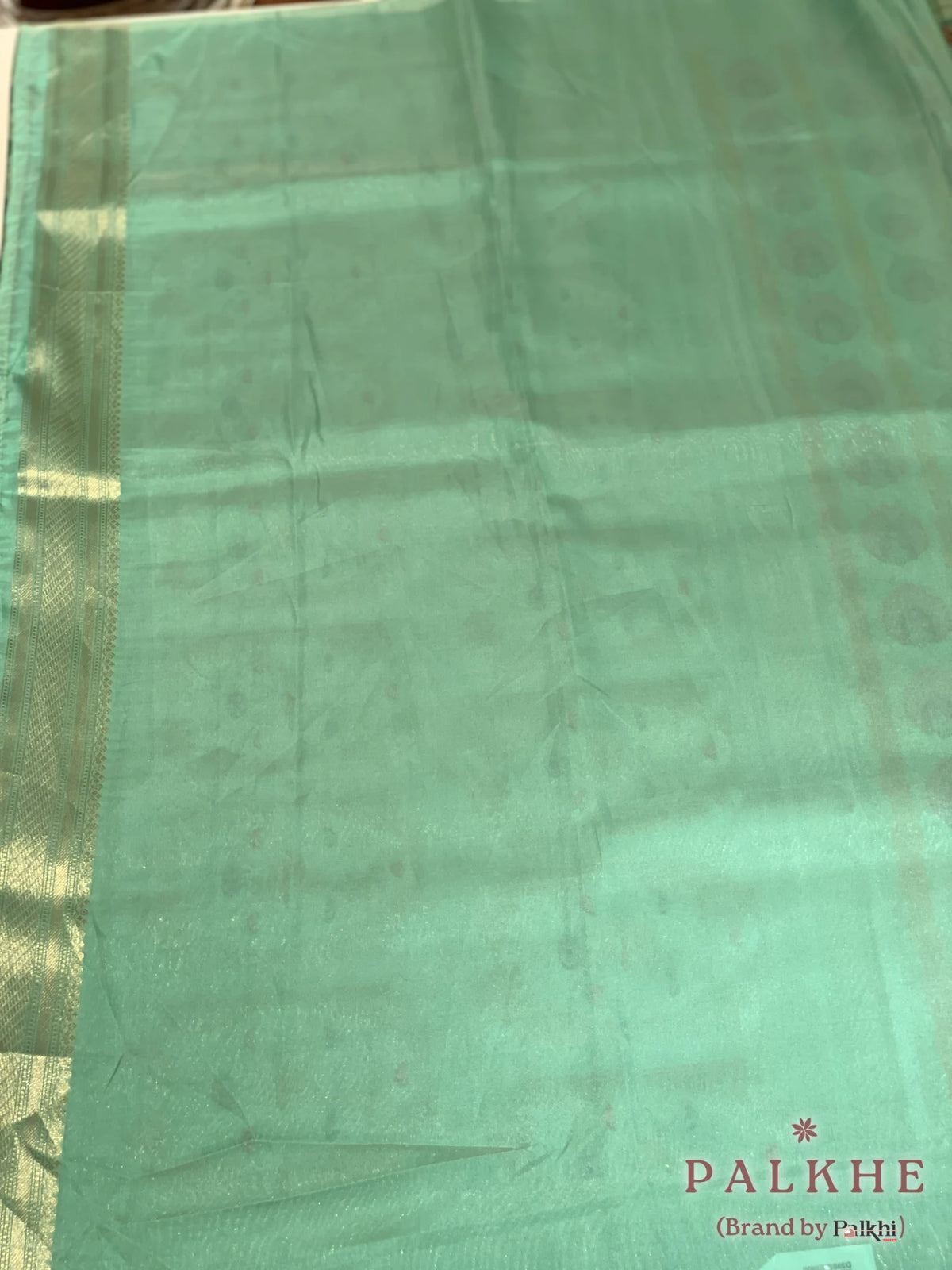 Sea Green Kanjivaram Buttas in Semi Tissue Brocade (AW60)