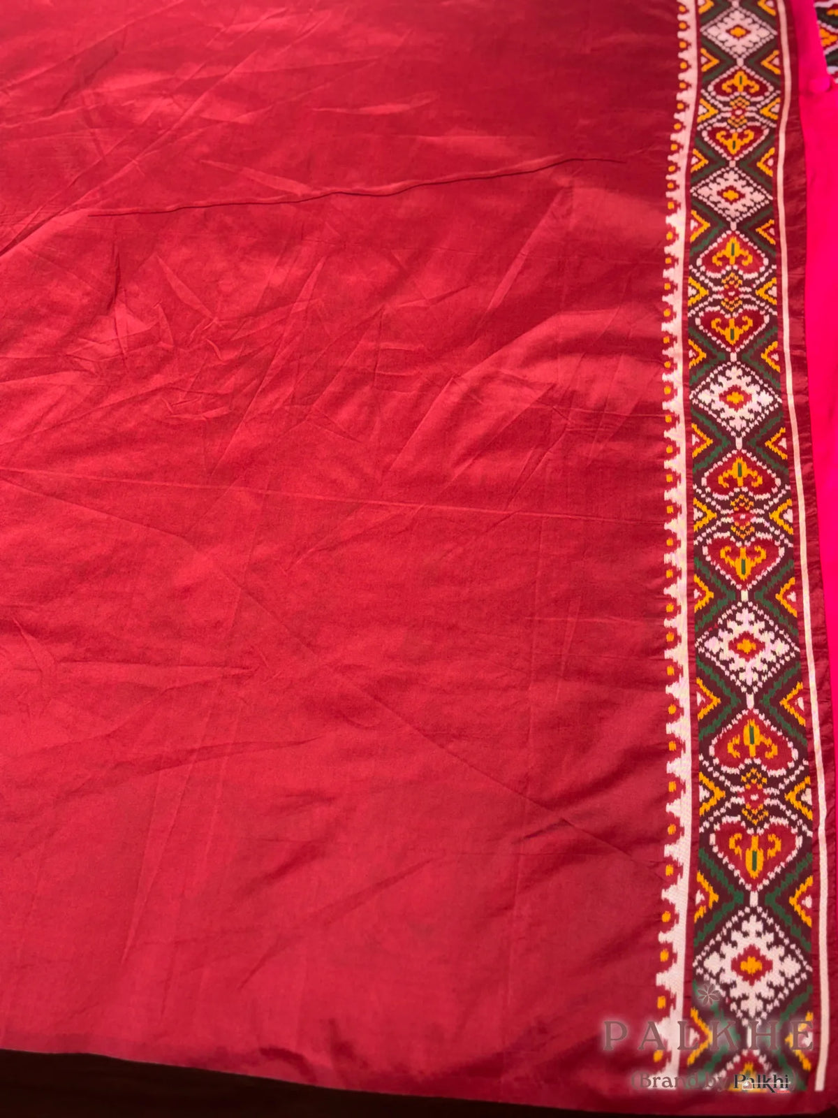 Pink Patola Navratana in Semi Silk (AO74)