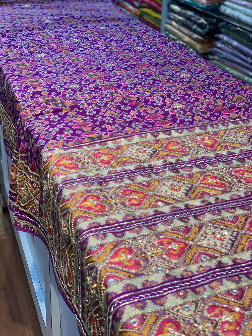 PURPLE HANDWORK PATOLA