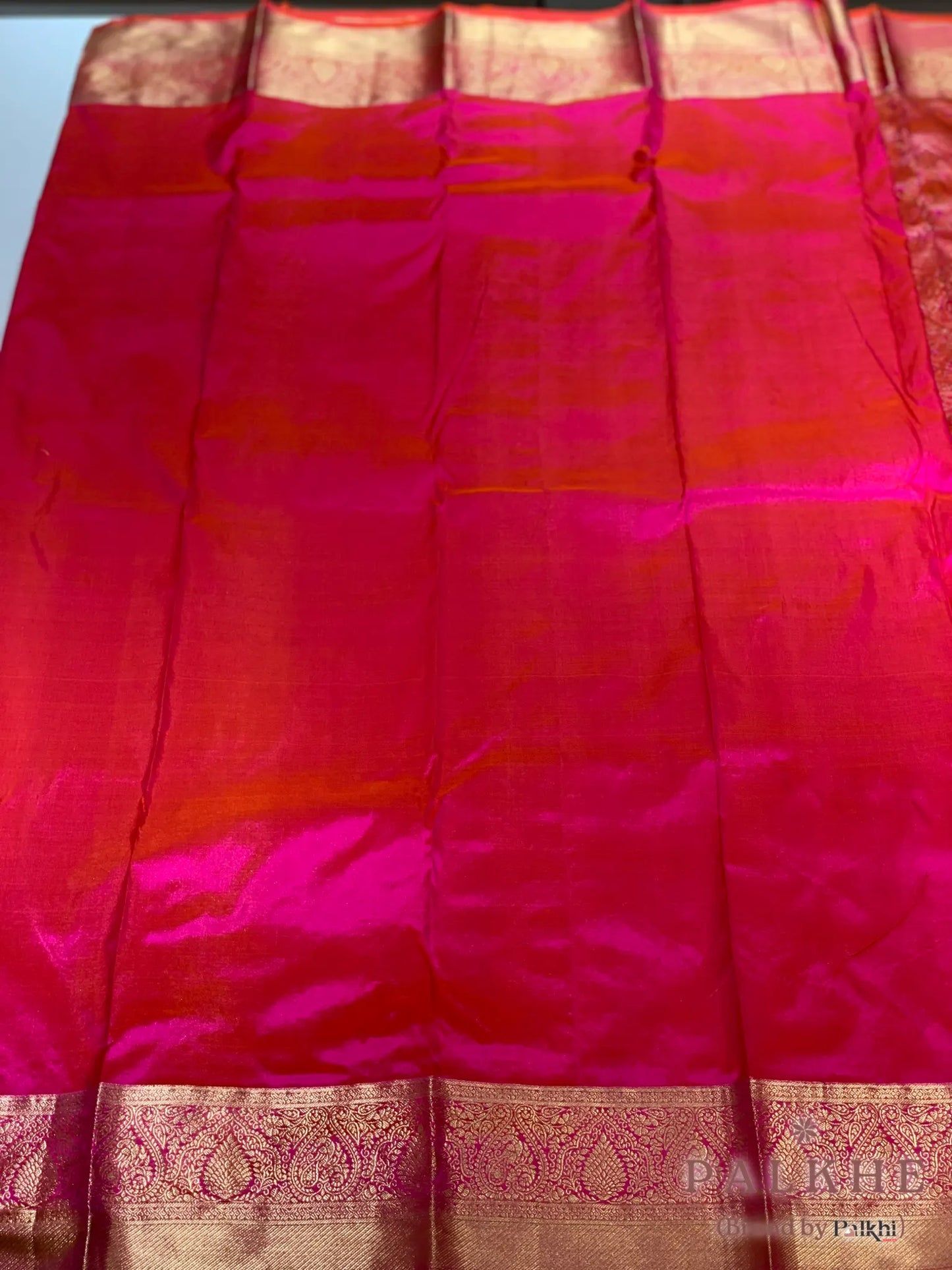 Pink Peacock Motifs in Pure Kanjivaram Silk