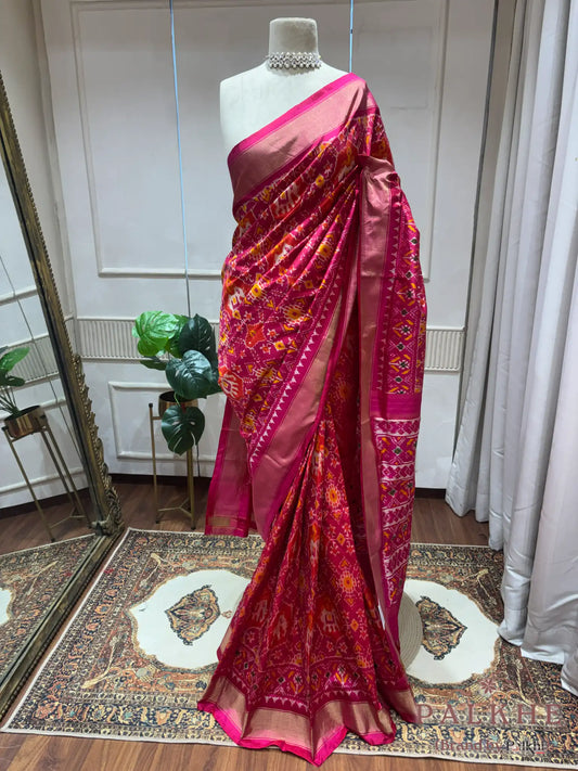 Pink Patola in Pure Pochampally