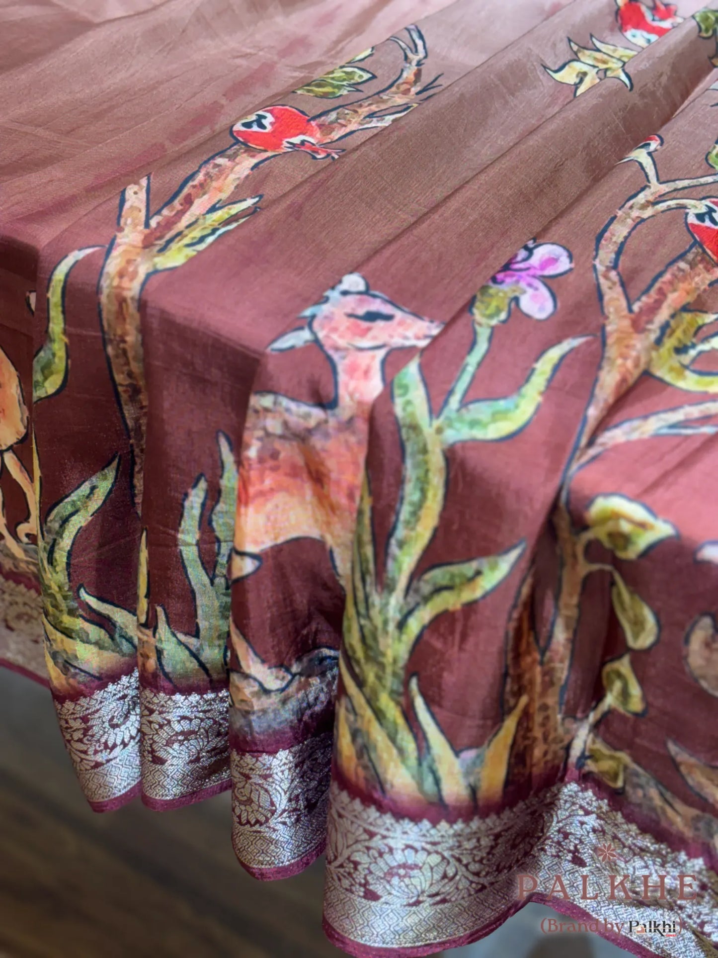 Multicolor Fancy in Printed Dola Silk