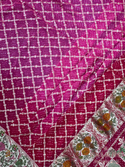Rani Pink Rai Bandhej in Pure Georgette Bandhej (CT23)