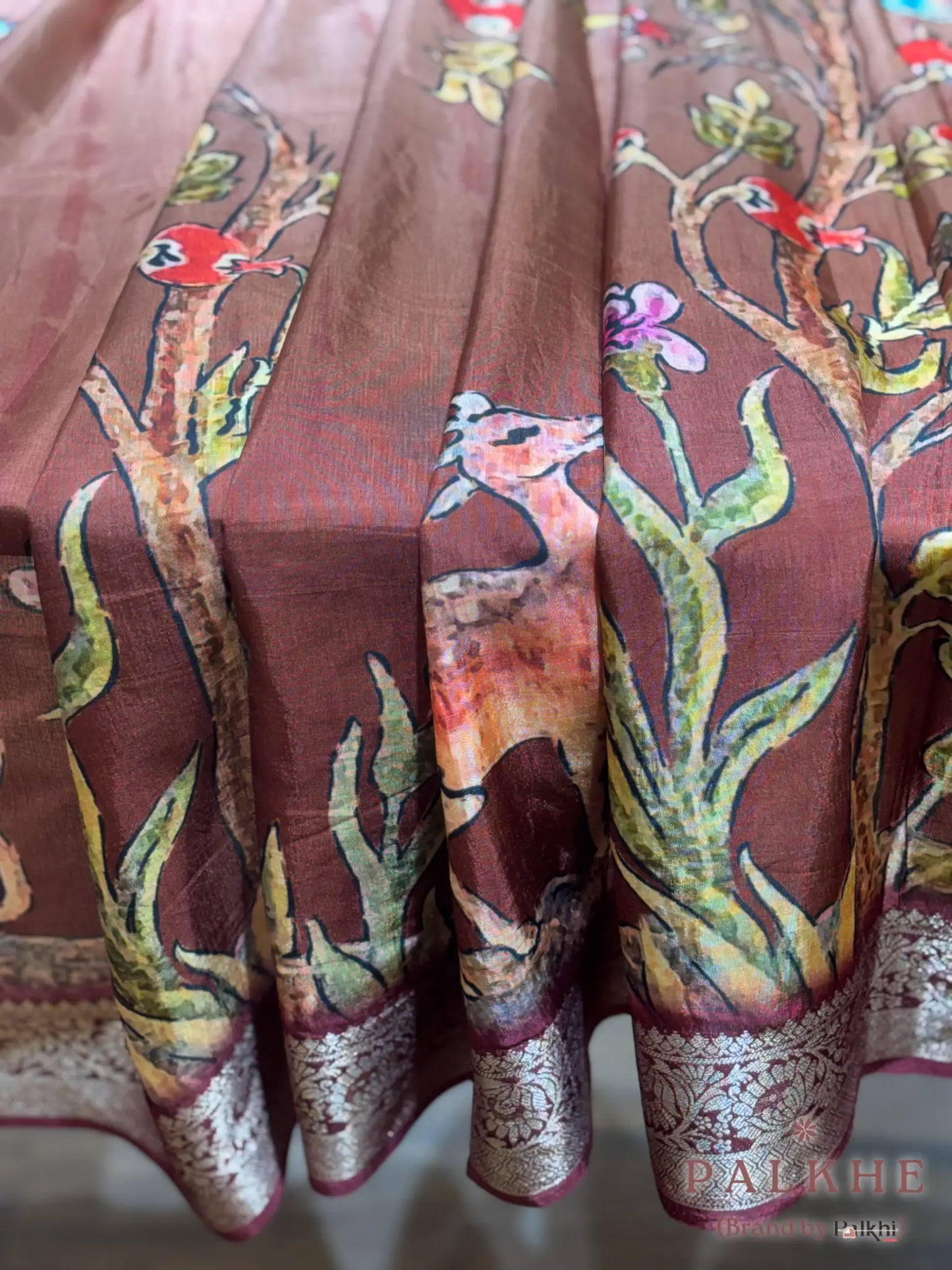 Multicolor Fancy in Printed Dola Silk