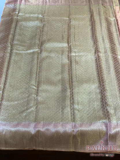 Pista Toned Kanjivaram Floral Buttas in Pure Kanjivaram Silk (CN99)