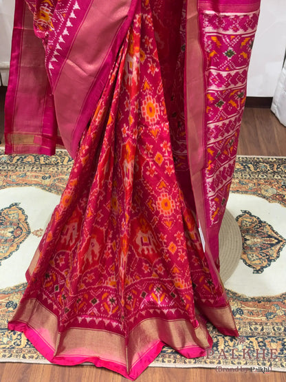 Pink Patola in Pure Pochampally