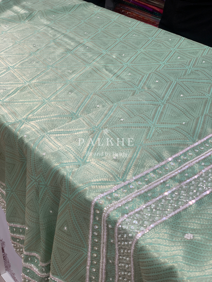 Green Brocade Kanjivaram with Hand Border (BK05)