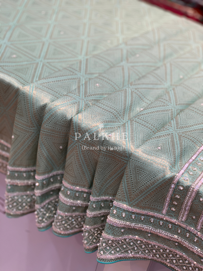 Green Brocade Kanjivaram with Hand Border (BK05)