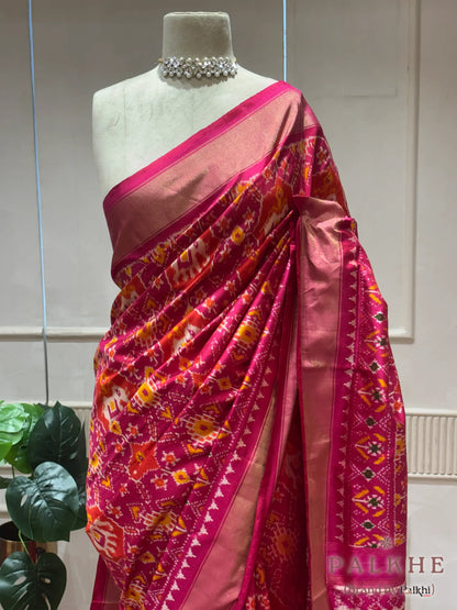 Pink Patola in Pure Pochampally