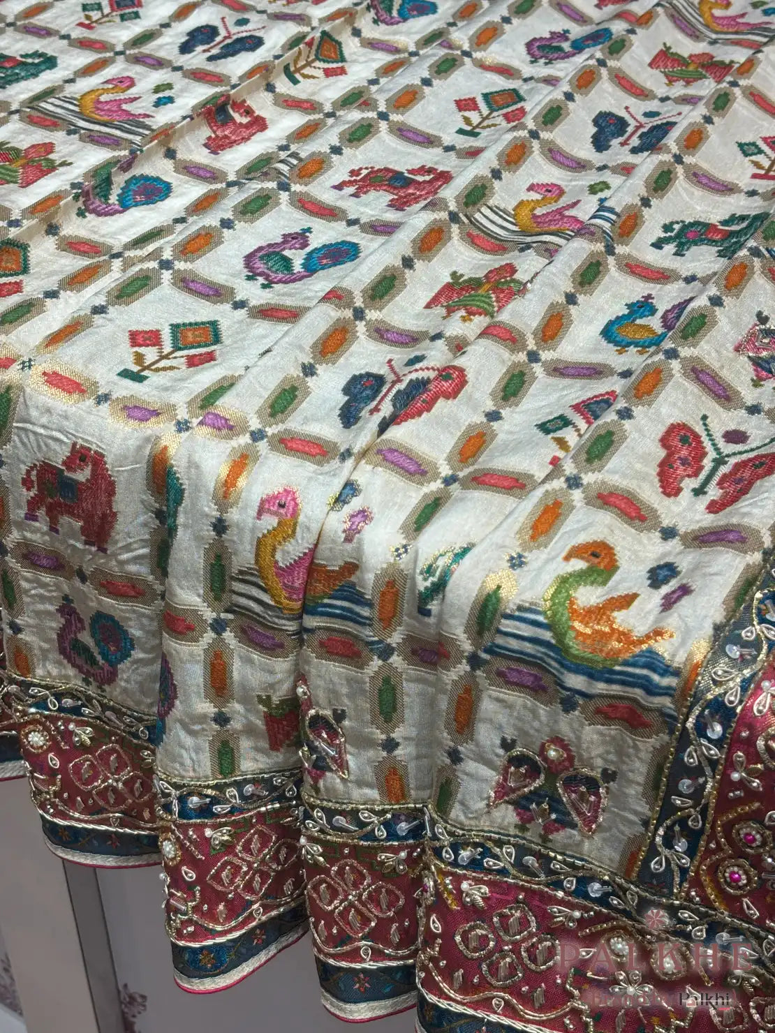 Off White Rangkat Silk Fancy x Hand Embroidery