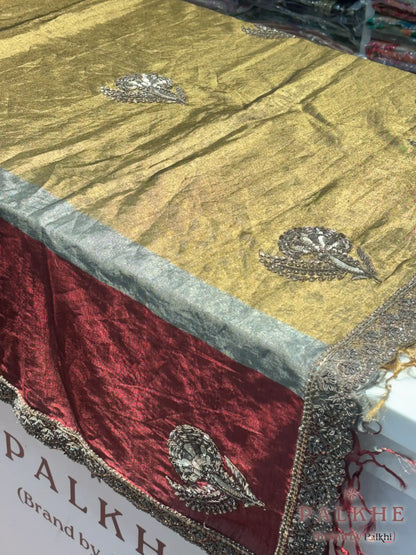 Tri-Color Kanjivaram x Hand Embroidery