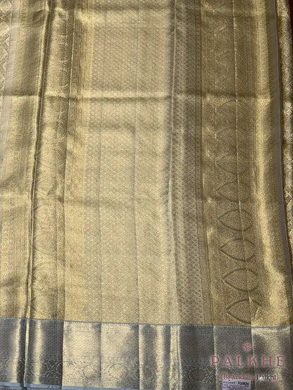 Aqua Blue Kanjivaram in Pure Silk