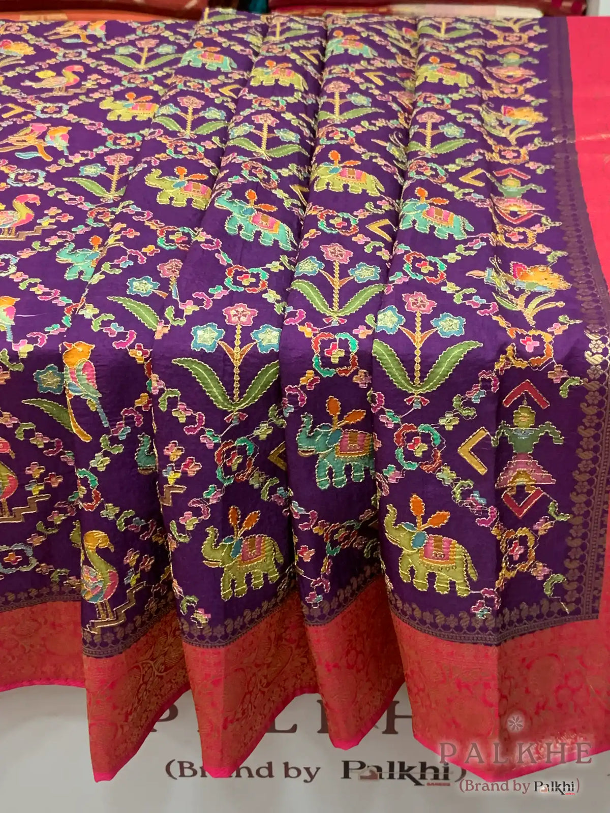 Purple Traditional Figures Fancy x Hand Embroidery (CR89)