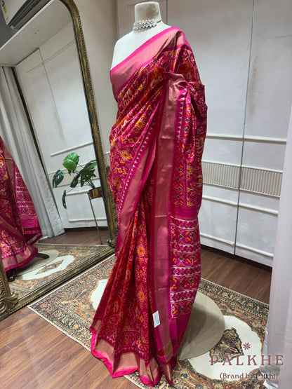Pink Patola in Pure Pochampally