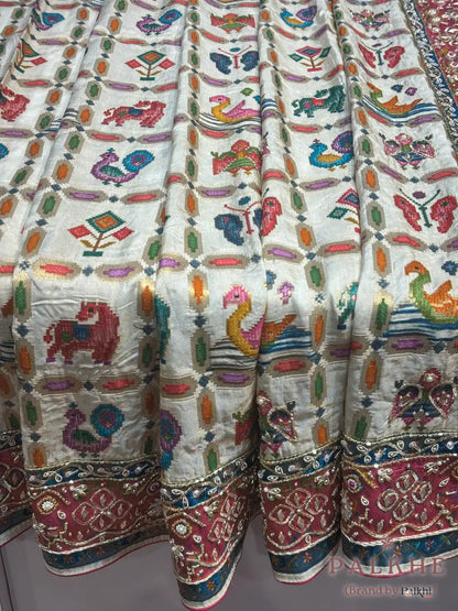 Off White Rangkat Silk Fancy x Hand Embroidery