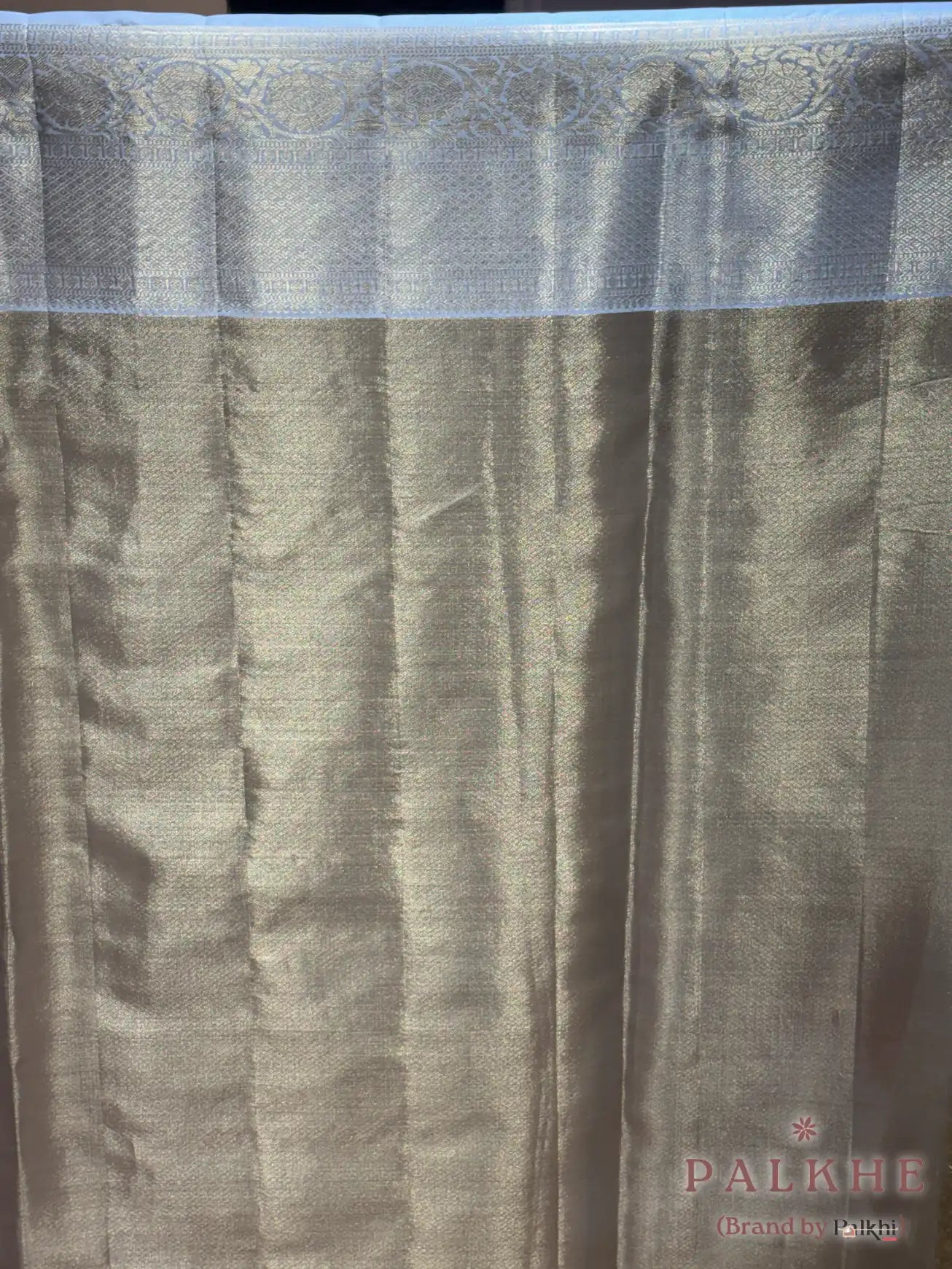 Aqua Blue Kanjivaram in Pure Silk