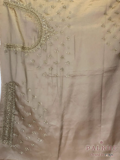 Bronze Silk Tissue x Hand Embroidery