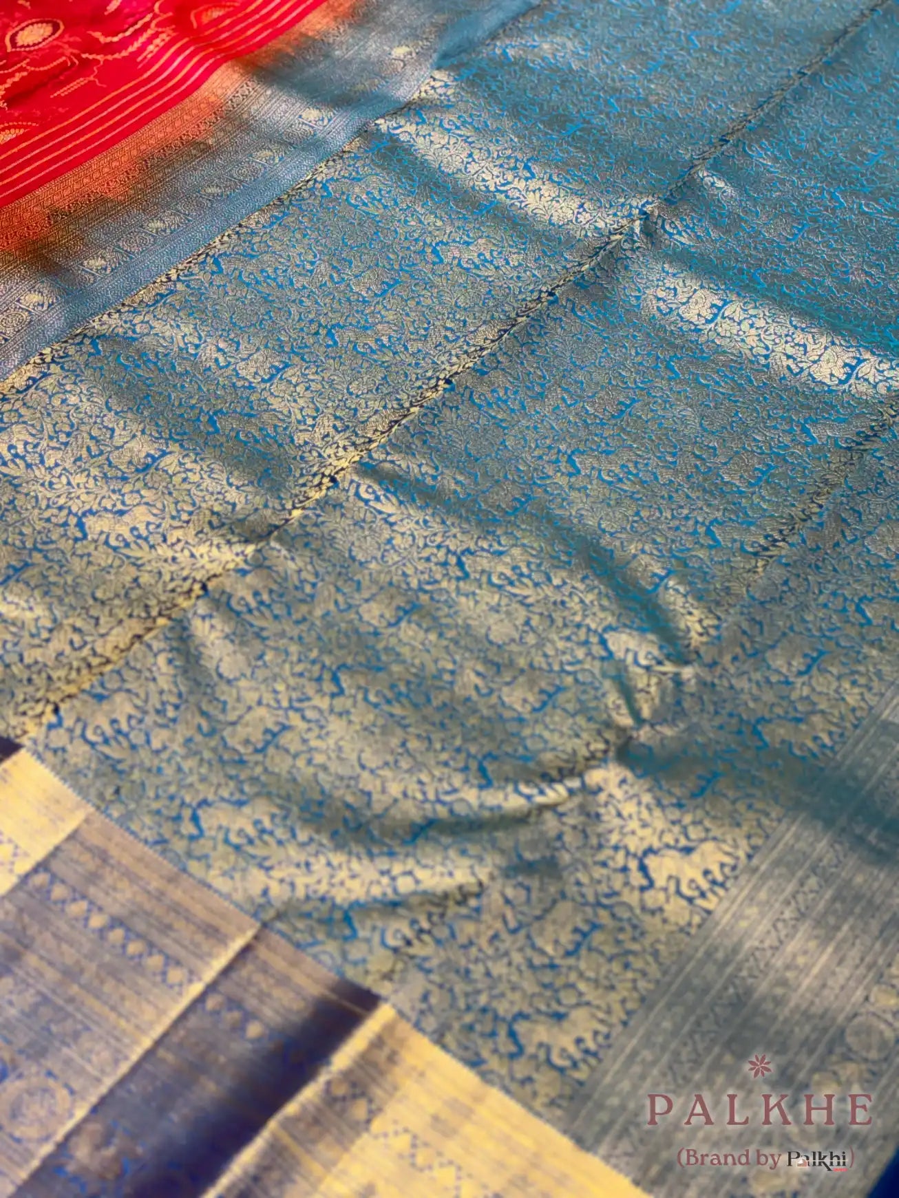 Pink Kanjivaram Geometric Motifs in Pure Silk