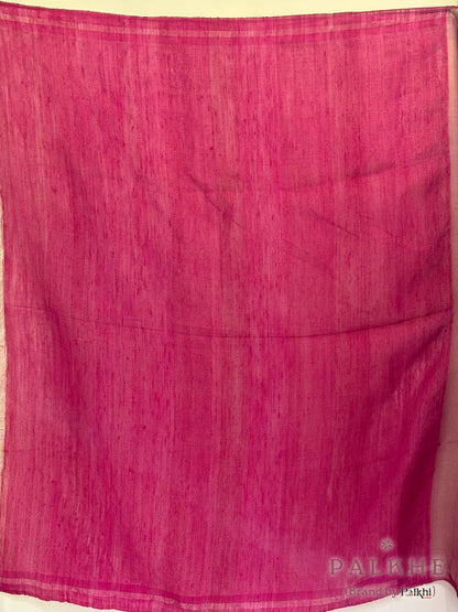 Crimson Red Chanderi in Tissue Kora