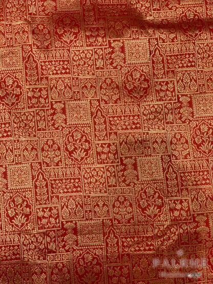 Red Kanjivaram Traditional Motifs in Pure Silk
