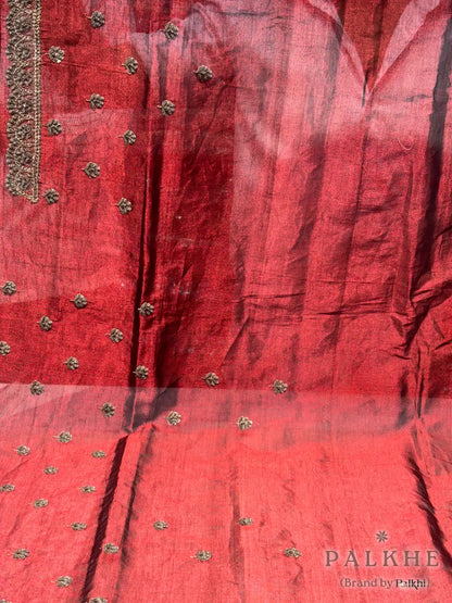 Tri-Color Kanjivaram x Hand Embroidery